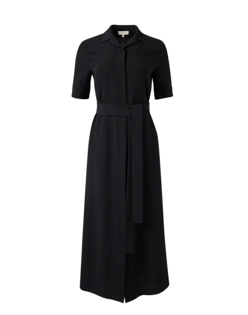 Black Belted Shirt Dress – Halsbrook