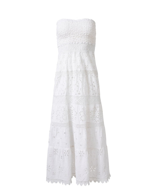 White Embroidered Cotton Eyelet Dress – Halsbrook