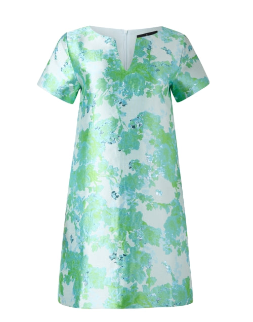 Lulu Blue and Green Jacquard Dress