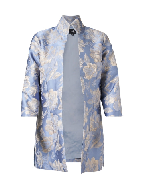 Blue floral coat hotsell