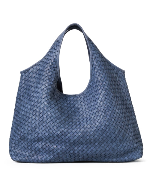 Carmen Navy Woven Leather Bag