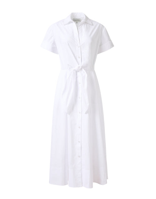 Asbury White Cotton Shirt Dress – Halsbrook