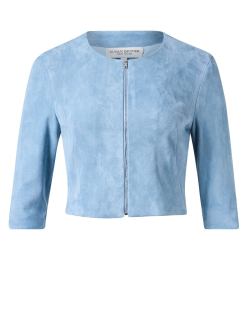 Pale blue suede jacket best sale