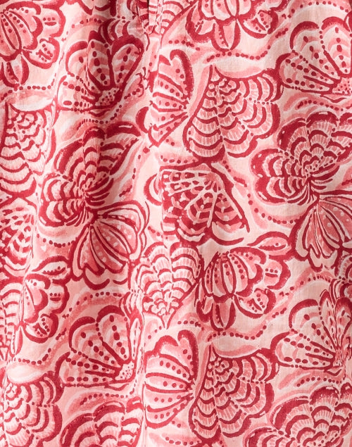 Joyful Coral Print Cotton Top