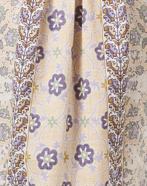 Naama Purple and Yellow Floral Print Dress