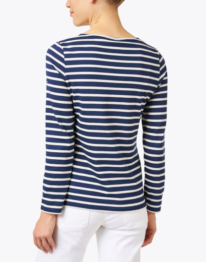 minquidame-navy-and-ecru-striped-cotton-top_back.jpeg