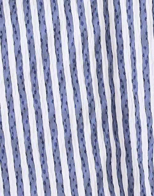 Indigo and White Striped Dress