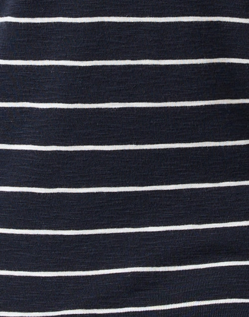 Navy and White Striped Top