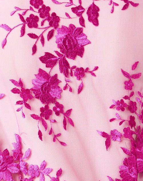 Rita Magenta Sheer Floral Top