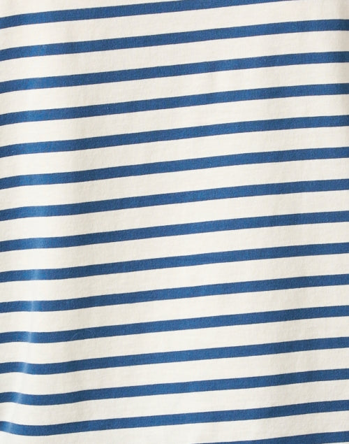 Navy and White Striped Top