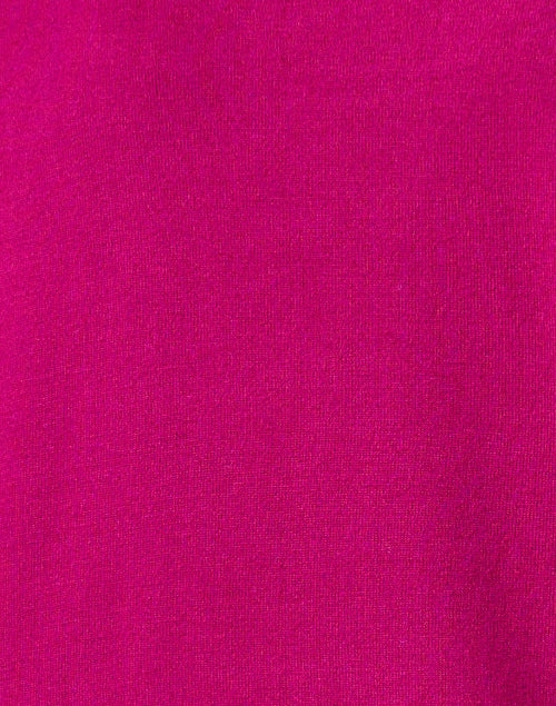 Magenta Knit Button Cuff Top