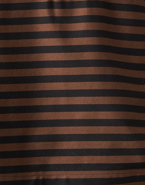 Aileen Brown and Black Striped Cotton Top