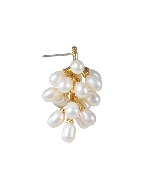 Gold and Pearl popular Cluster Drop Earrings