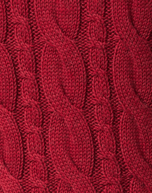 Russet Red Cotton Cable Sweater