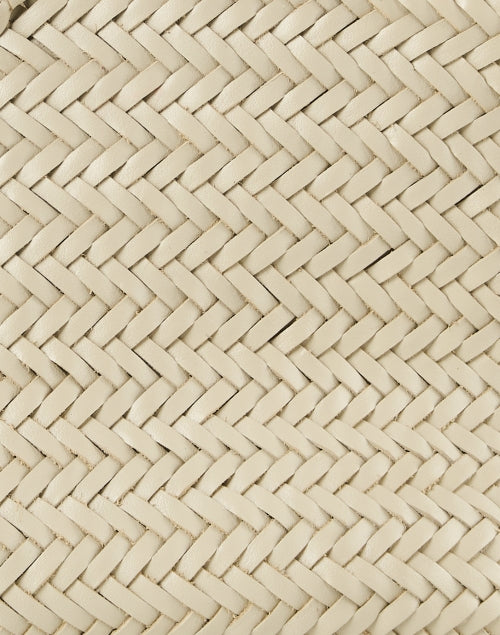 Nantucket White Woven Leather Bag