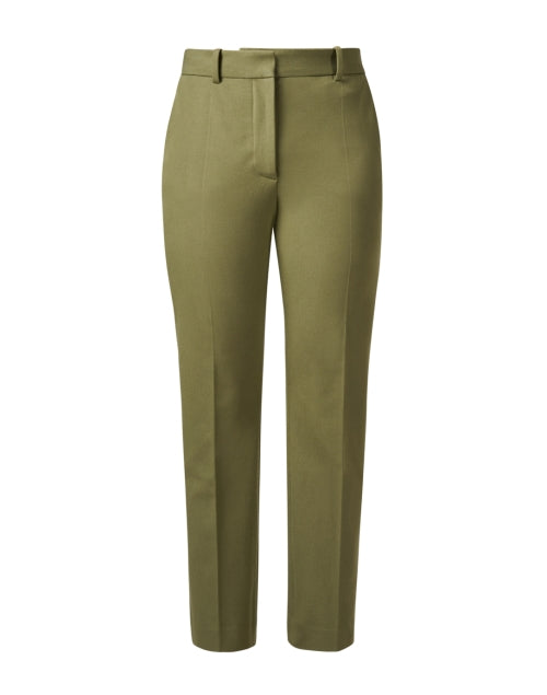 Olive green stretch pants sales