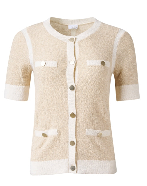 Cream cardigan with fashion buttons