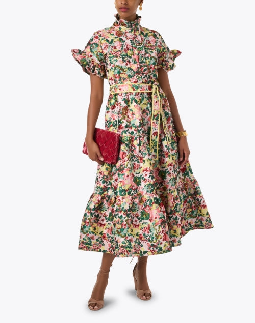 Sadie Floral Jacquard Dress – Halsbrook