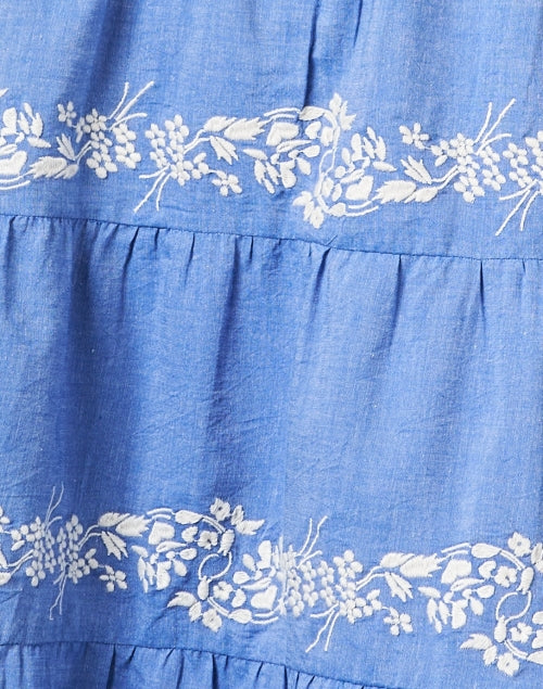 Isabel Blue Chambray Embroidered Dress