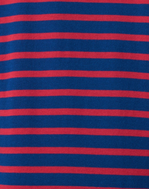 Minquidame Red and Navy Striped Cotton Top