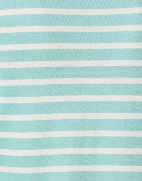 Minquidame Seafoam and White Striped Cotton Top