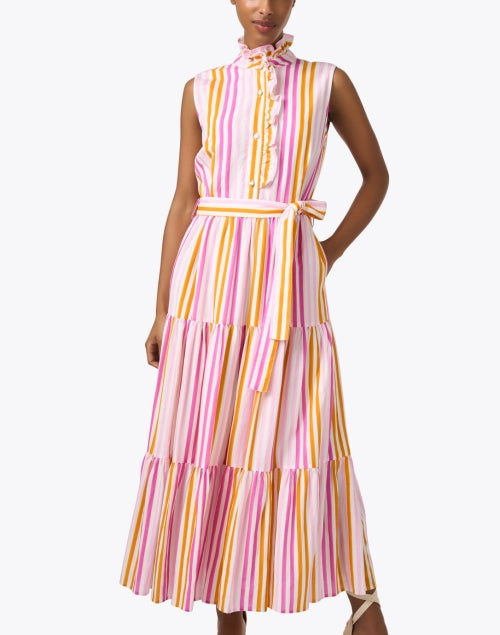 Multi-Way Back Ribbon Stripe Dress Mサイズ