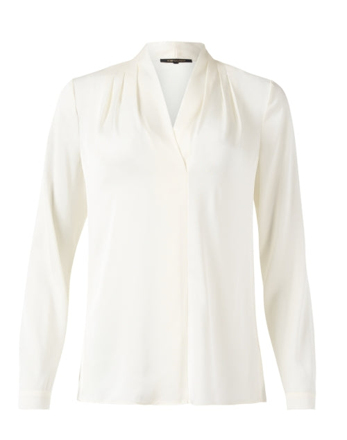 EMPORIO ARMANI Silk Blouse selling Long Sleeve Cream Off White size 44