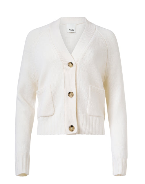 Ivory cashmere cardigan best sale