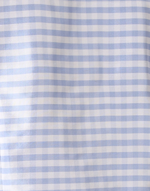 Celine Cortez Purple and White Check Silk Shirt