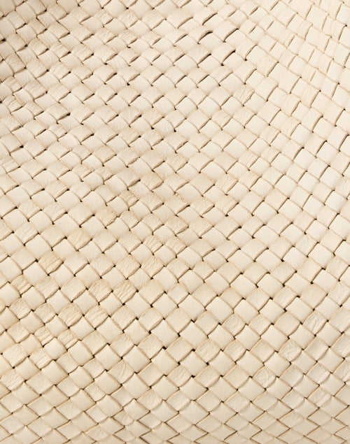 Carmen Ivory Woven Leather Bag