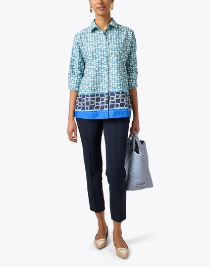 xena-blue-combo-maze-geo-printed-3-4-sleeve-collared-button-front-zip-back-top_look.jpeg