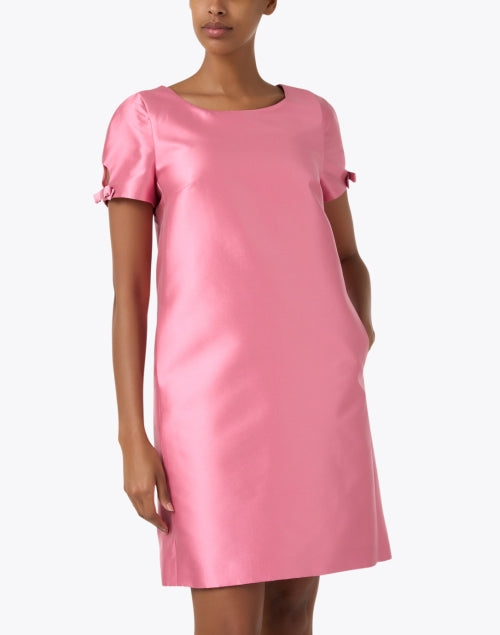 Thomas Wylde online Baby Pink Silk Chiffon Ram Skull Shift Dress