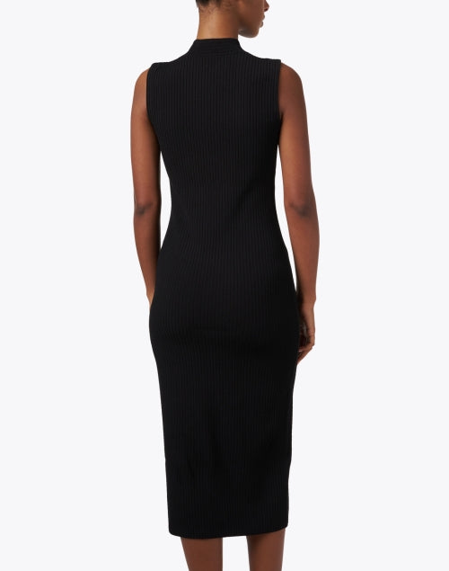 St. offers John Knit Black Dress with Leather Sleeves