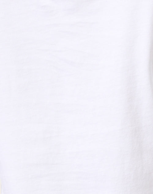 Waldorf White Ruched Pima Cotton Tee