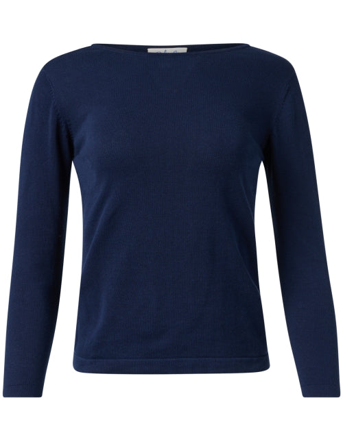 Navy cotton sweater hotsell