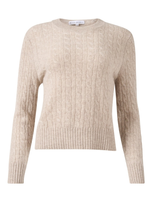 White + Warren • Camel cable knit sweater offers