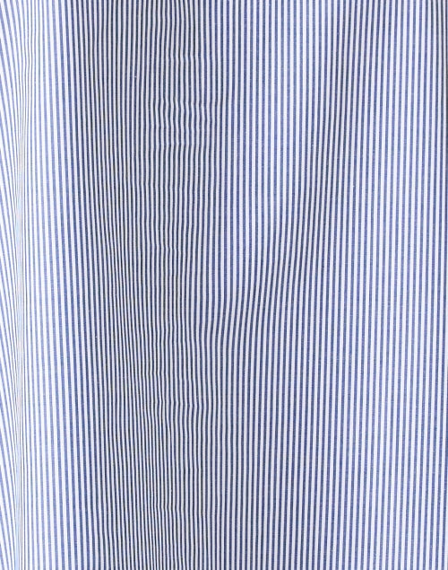 Blue and White Striped Cotton Shirt