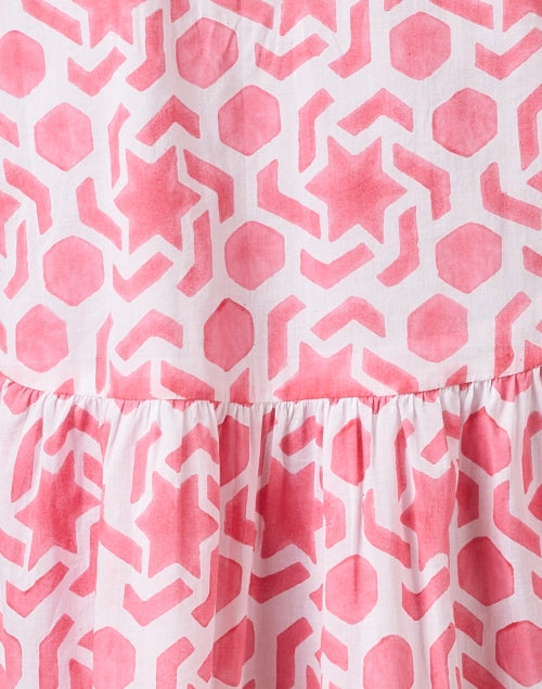 Deauville Pink Geometric Print Shirt Dress