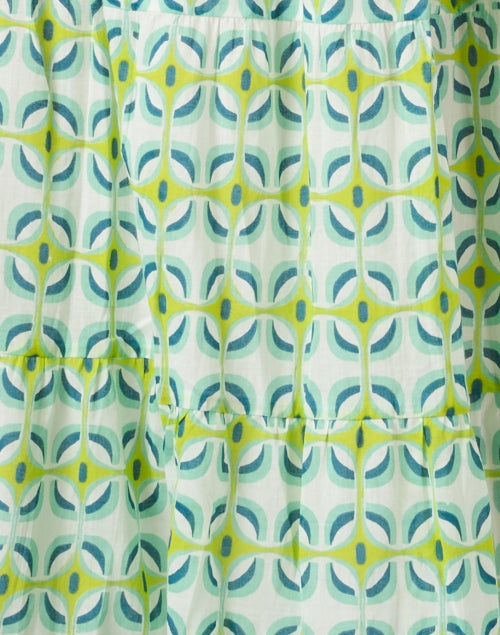 Jinette Green Print Shirt Dress