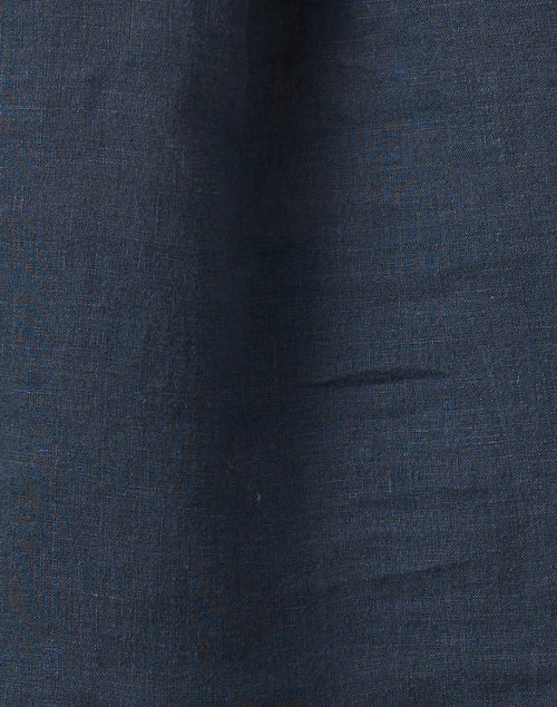 Cipria Navy Linen Top