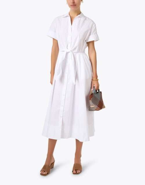 Asbury White Cotton Shirt Dress – Halsbrook