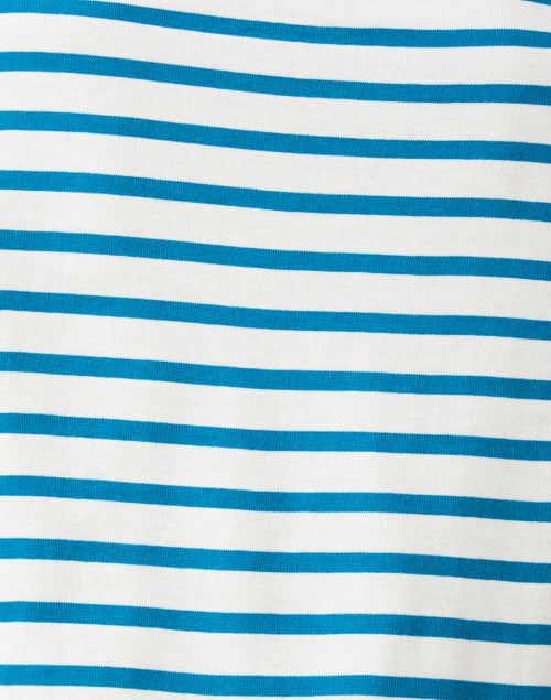 Minquidame Teal and White Striped Cotton Top