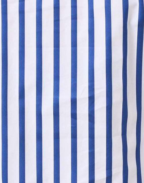 Blue and White Striped Cotton Shirt