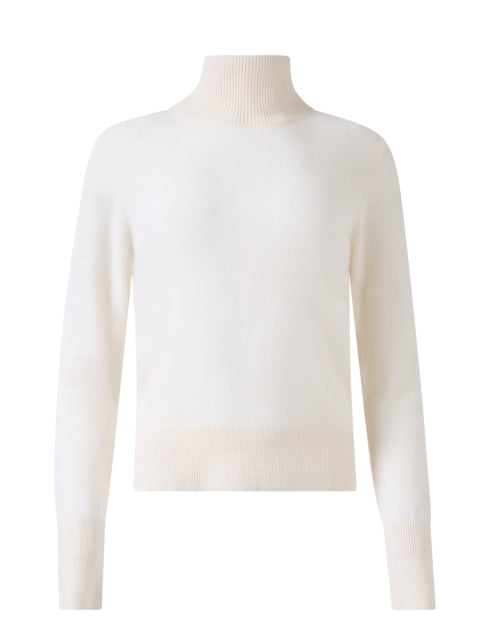 White and Warren deals pale pink cashmere collard sweater. Medium