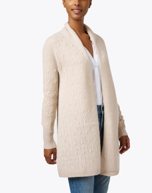 Cashmere cardigan beige best sale