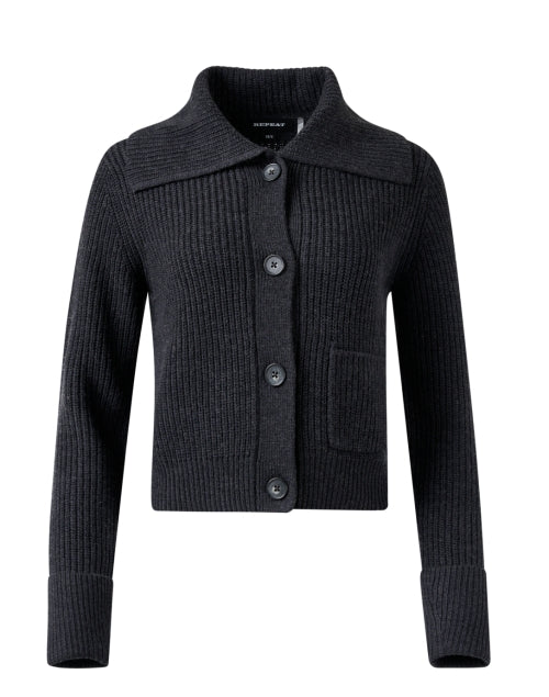 Vince online Cashmere Silk Wool Circle Cardigan In Dark Grey