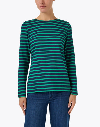 minquidame-navy-and-green-striped-cotton-top_front.jpeg