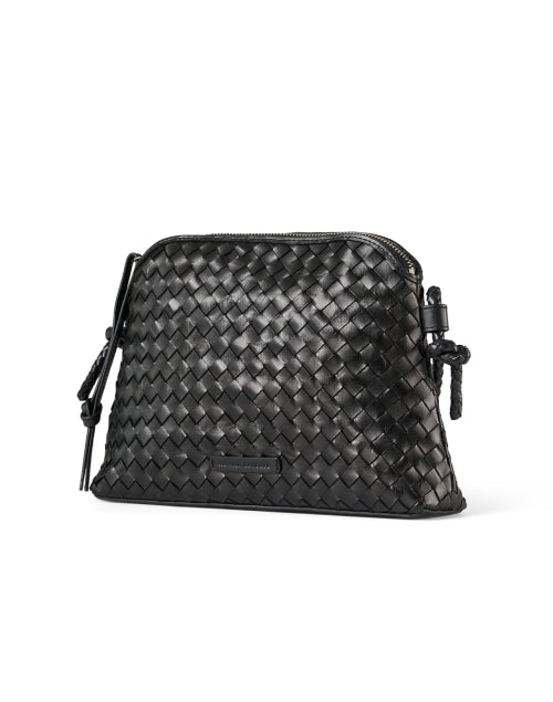 Leather top Black Woven Crossbody