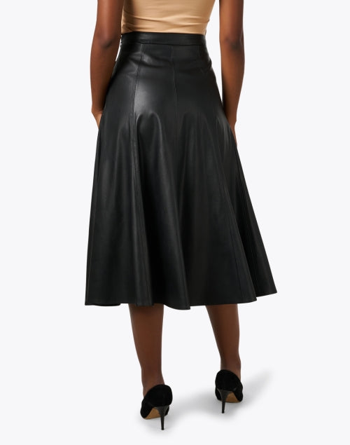Vera Black Faux Leather Skirt Halsbrook