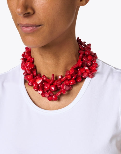 Red orders Coral Necklace